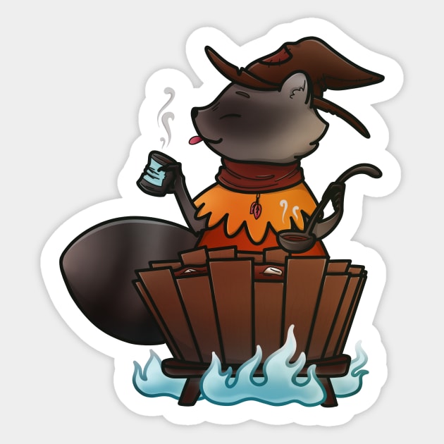 Fall Witch Sticker by candice-allen-art